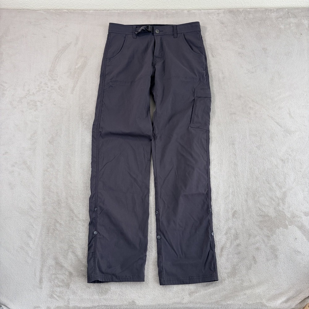 prAna Stretch Zion Roll Up Hiking Pants in Charcoal Grey Men 30x33 (Tag 30x34)